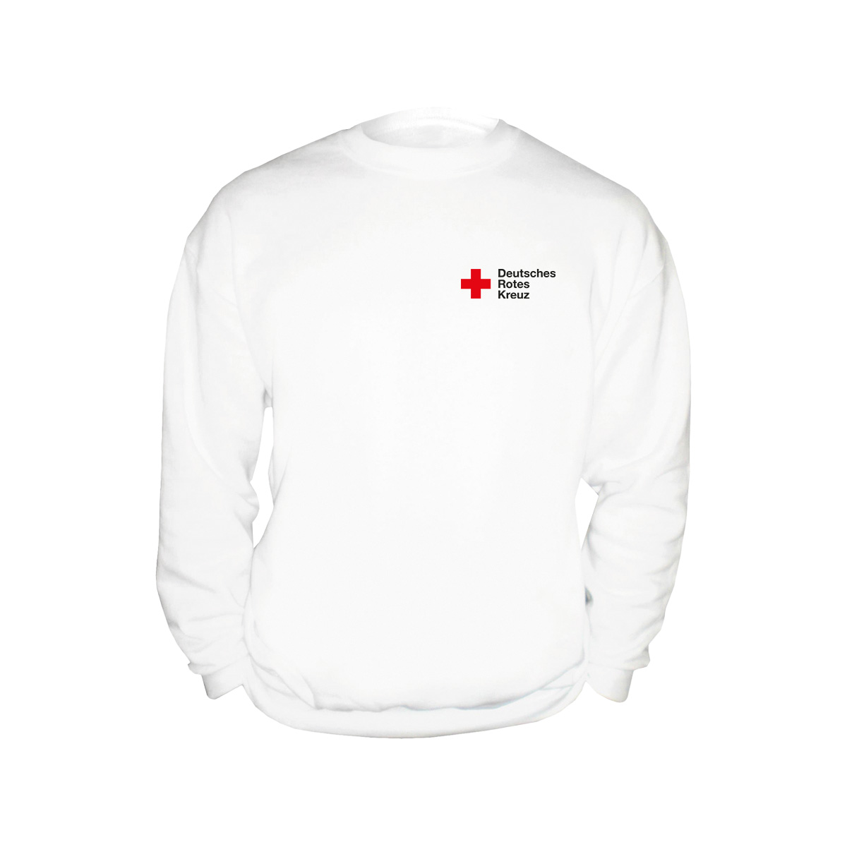 Sweatshirt weiß mit Druck Kompaktlogo