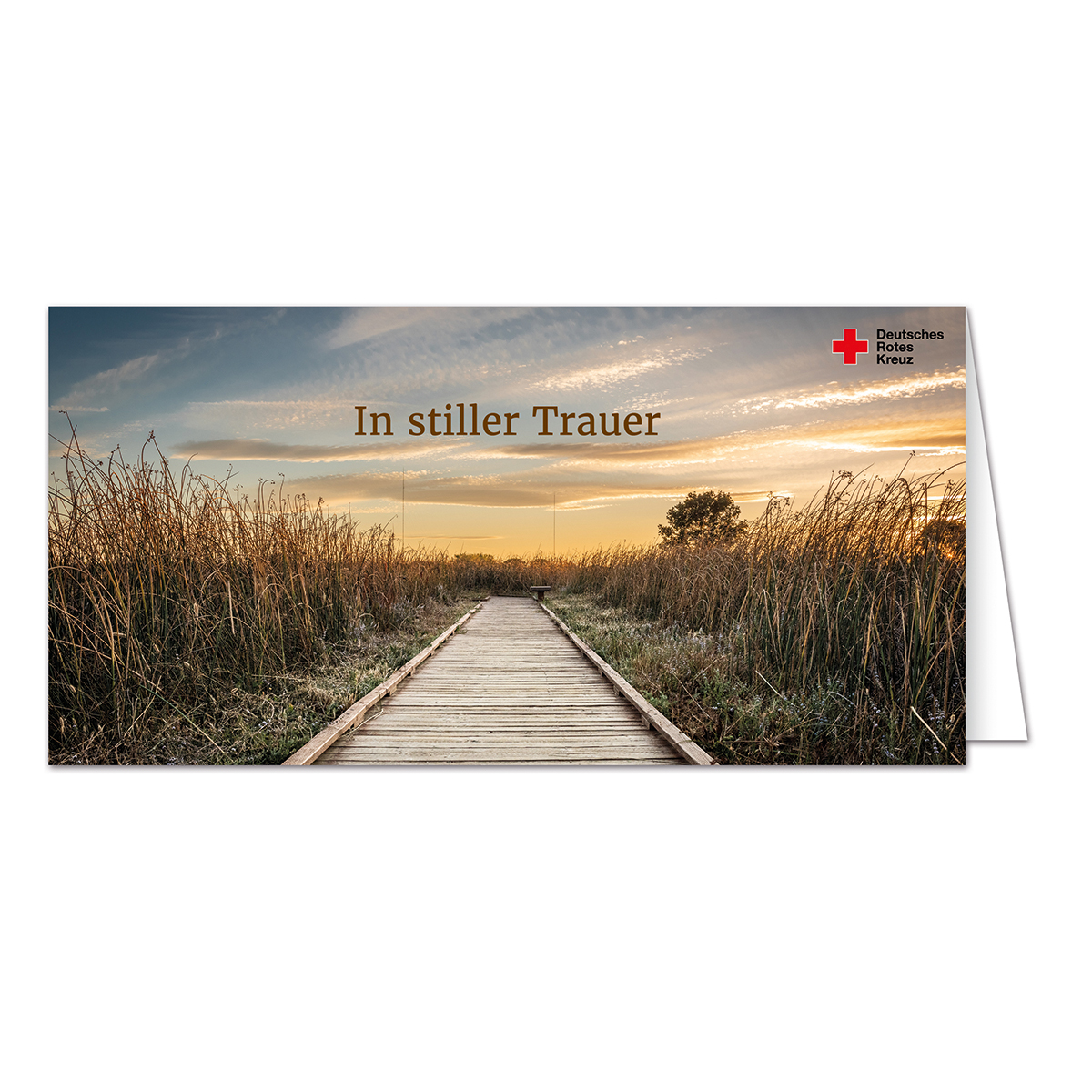 Karte, Karte - In stiller Trauer, Trauerkarte, Beileidskarte, Rotes Kreuz