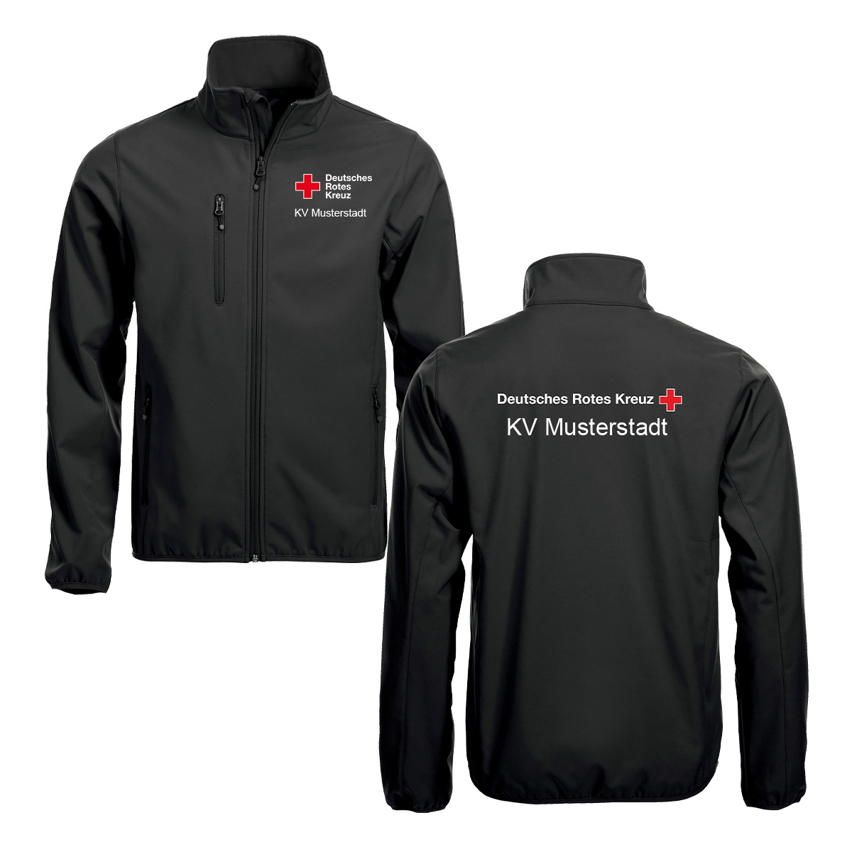 Softshelljacke Basic, mit Zusatzzeile vorn und hinten