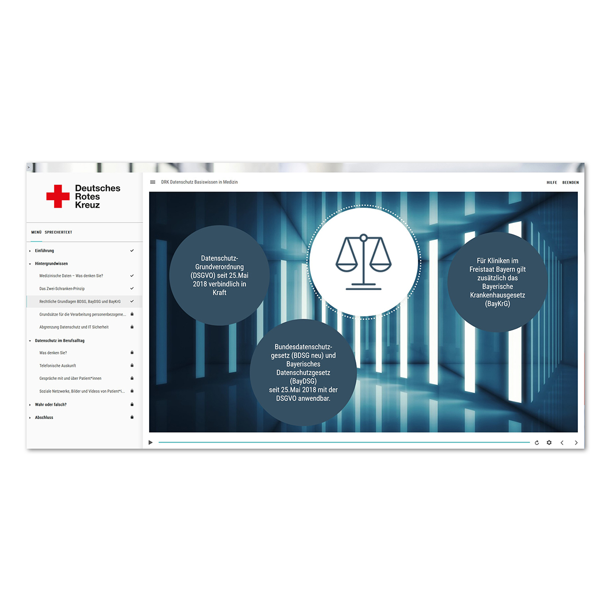 Rotes Kreuz, Logo, Webseitenoberfläche, Informations-Panels, Datenschutz, Rotes Kreuz, Datenschutz, Innenansicht, Webinar-Oberfläche, Klares Design, Deutsches Rotes Kreuz, Datenschutz, DSGVO, Aktenbild, Webinar, Deutsches Rotes Kreuz, Datenschutz, Bayern,