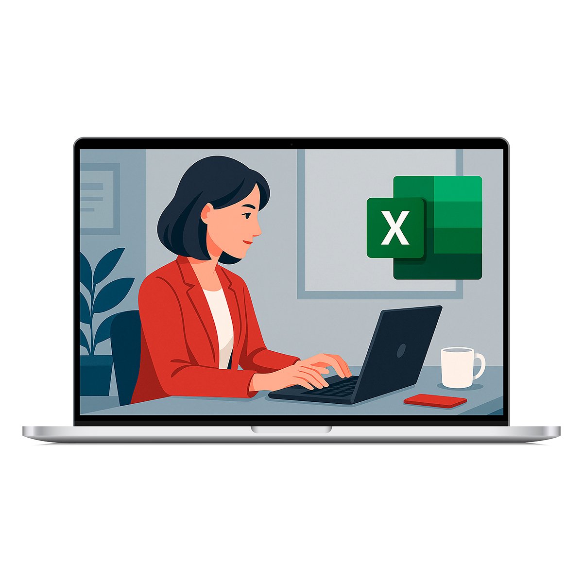 E-Learning-Modul Microsoft Excel 2021, Profi Computer, Laptop, PC, Person, Frau
