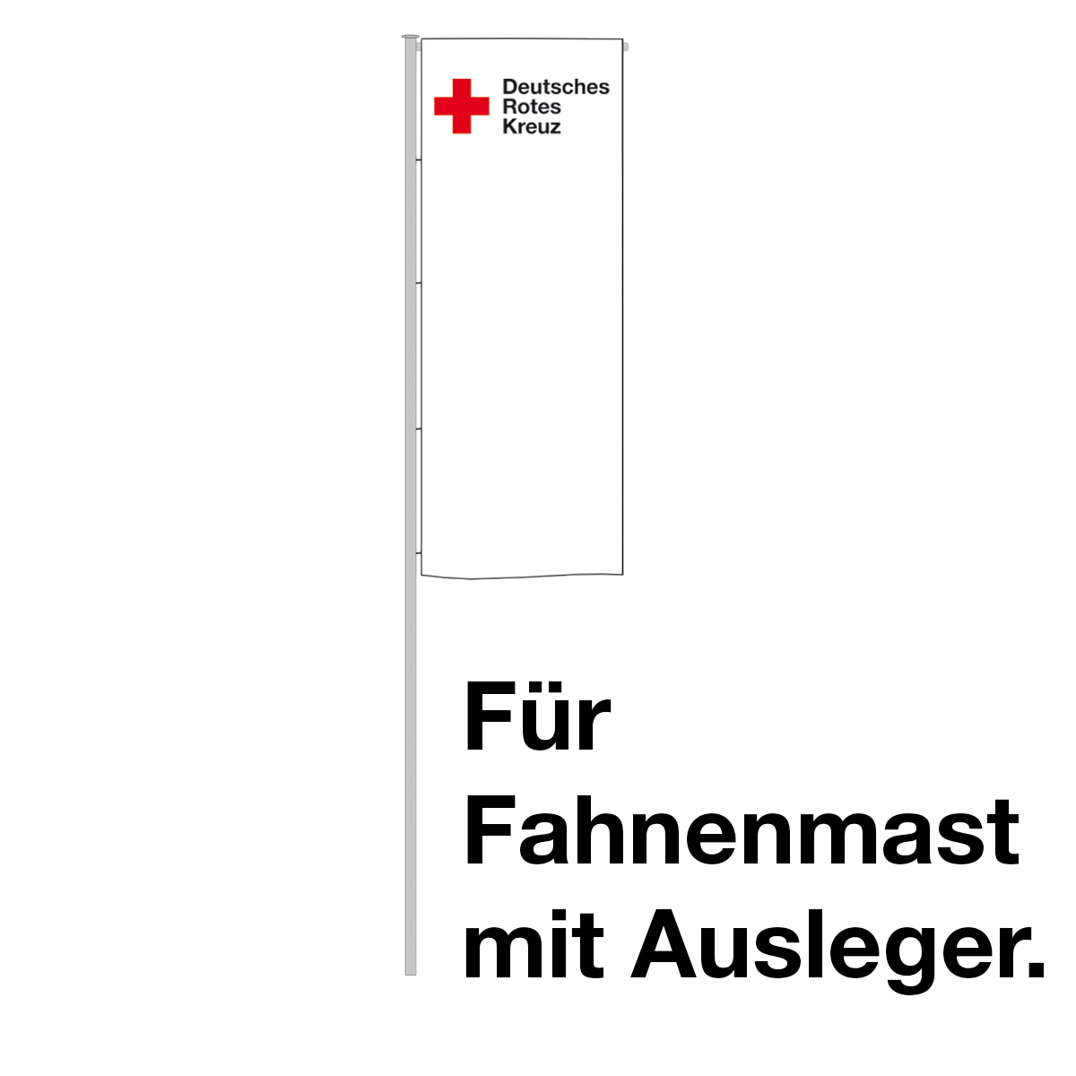 Flagge/Fahne, 150 x 400 cm, Hochformat DRK-Kompaktlogo, mit Tunnelzug Flagge/Fahne, 150 x 400 cm, Hochformat DRK-Kompaktlogo, mit Tunnelzug