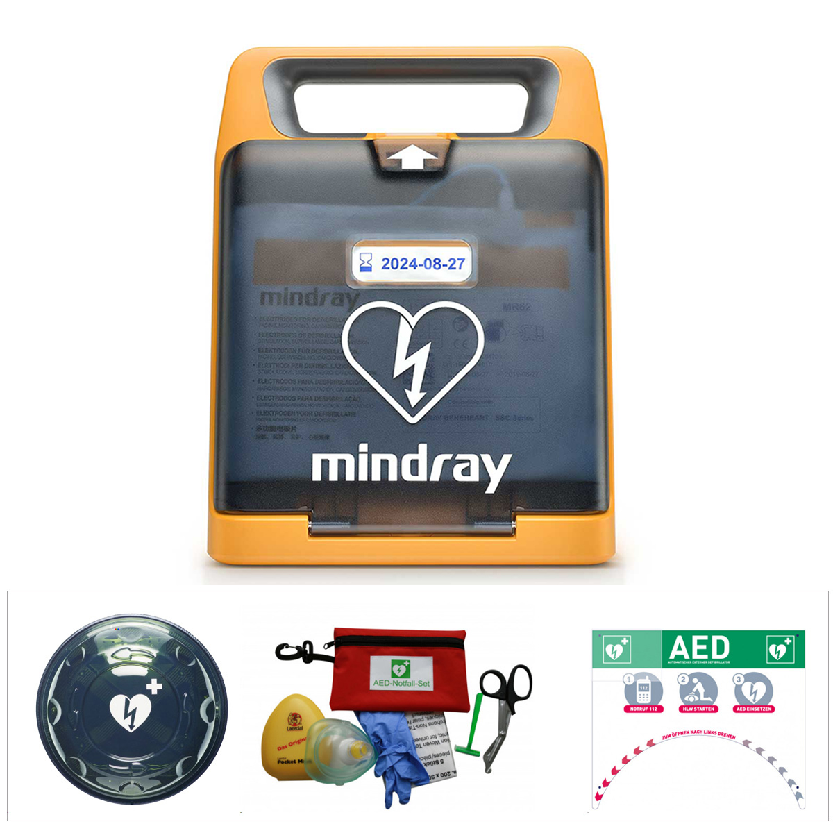 Defibrillator BeneHeart C2 Büro/Praxis inkl. Innenschrank, Hinweisschild und Notfall-Kit Defibrillator BeneHeart C2 Büro/Praxis inkl. Innenschrank mit Hinweisschild und Notfall-Kit