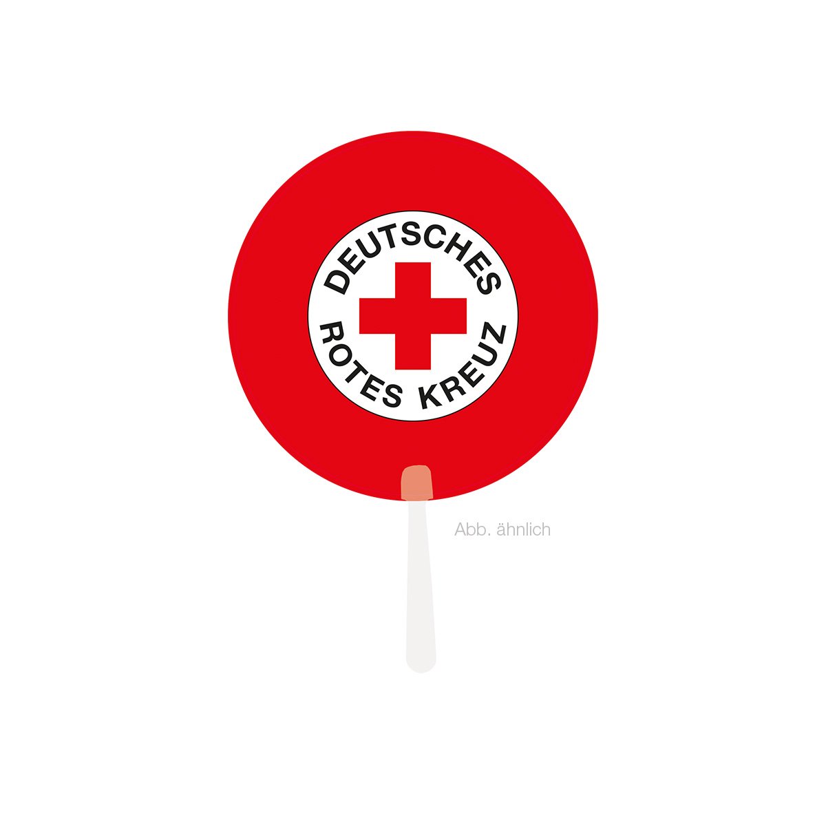 Handfächer, Druck: DRK-Rundlogo, VE = 10 Stück Logo, Symbol, Erste Hilfe, Rotes Kreuz
