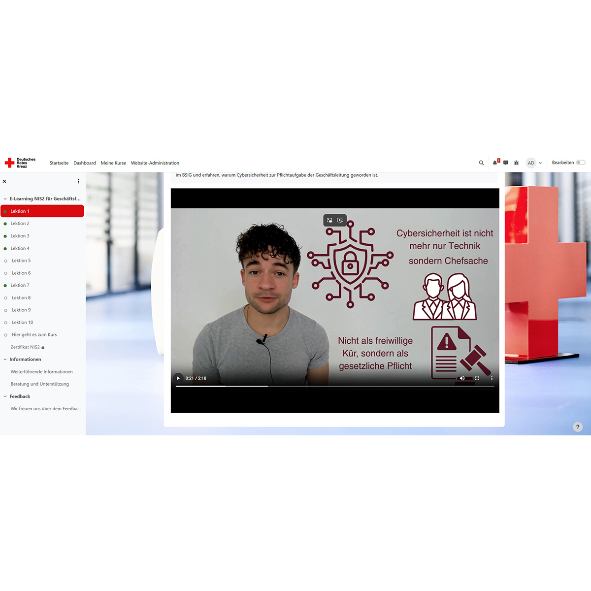 online-kurs, Cybersicherheit, Video-Tutorial, Bildschirmaufnahme, Schlussbildschirm