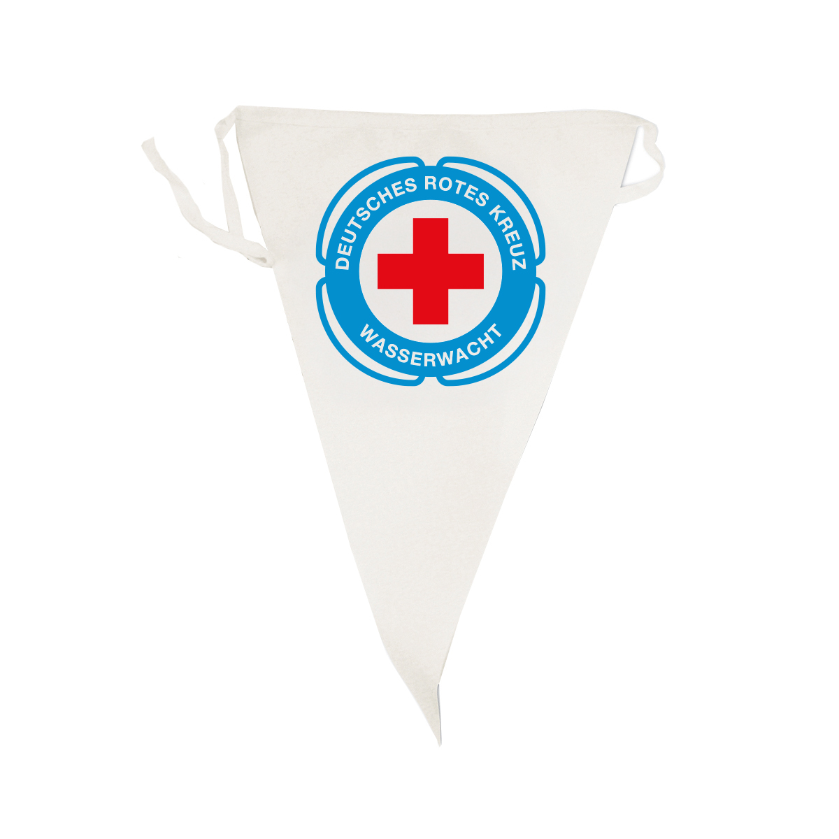 Mask, White fabric, Red cross, Blue circle logo, Water rescue, Kreuz-Symbol, Rotes Kreuz, Wasserwacht, Maskenform, Logo-Aufdruck