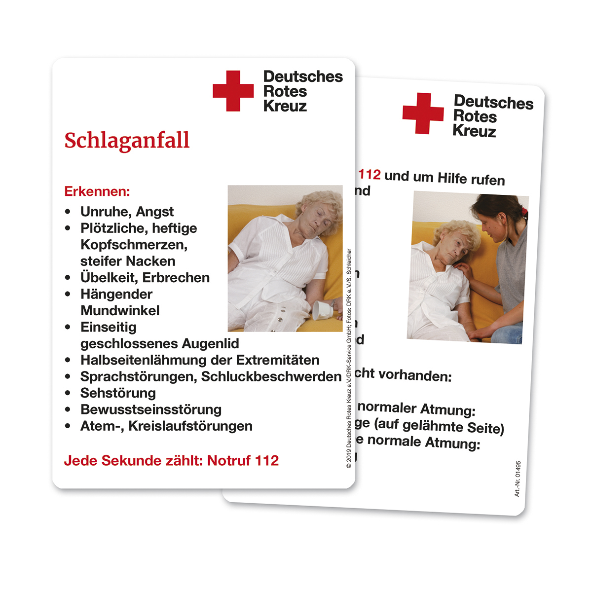 Merkkarte Schlaganfall mit VE = 50 Stück