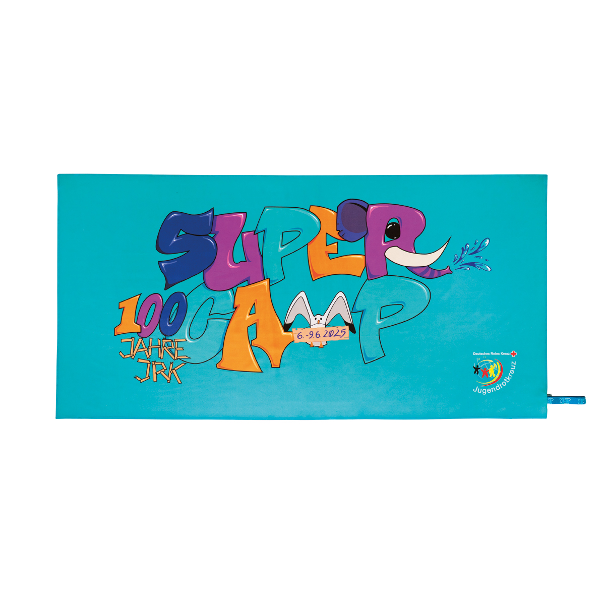 Handtuch im JRK-Supercamp-Design mit aus recycelter Microfaser