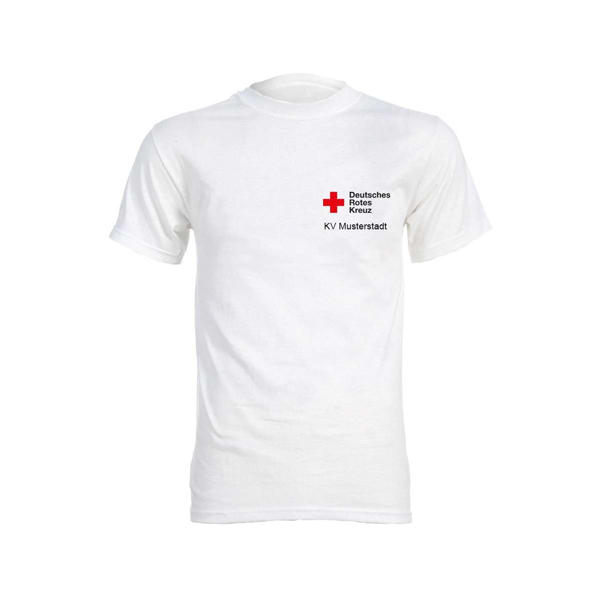 T-Shirt weiß, Druck Kompaktlogo und Zusatzzeile vorn T-Shirt weiß mit Druck Kompaktlogo und Zusatzzeile vorn