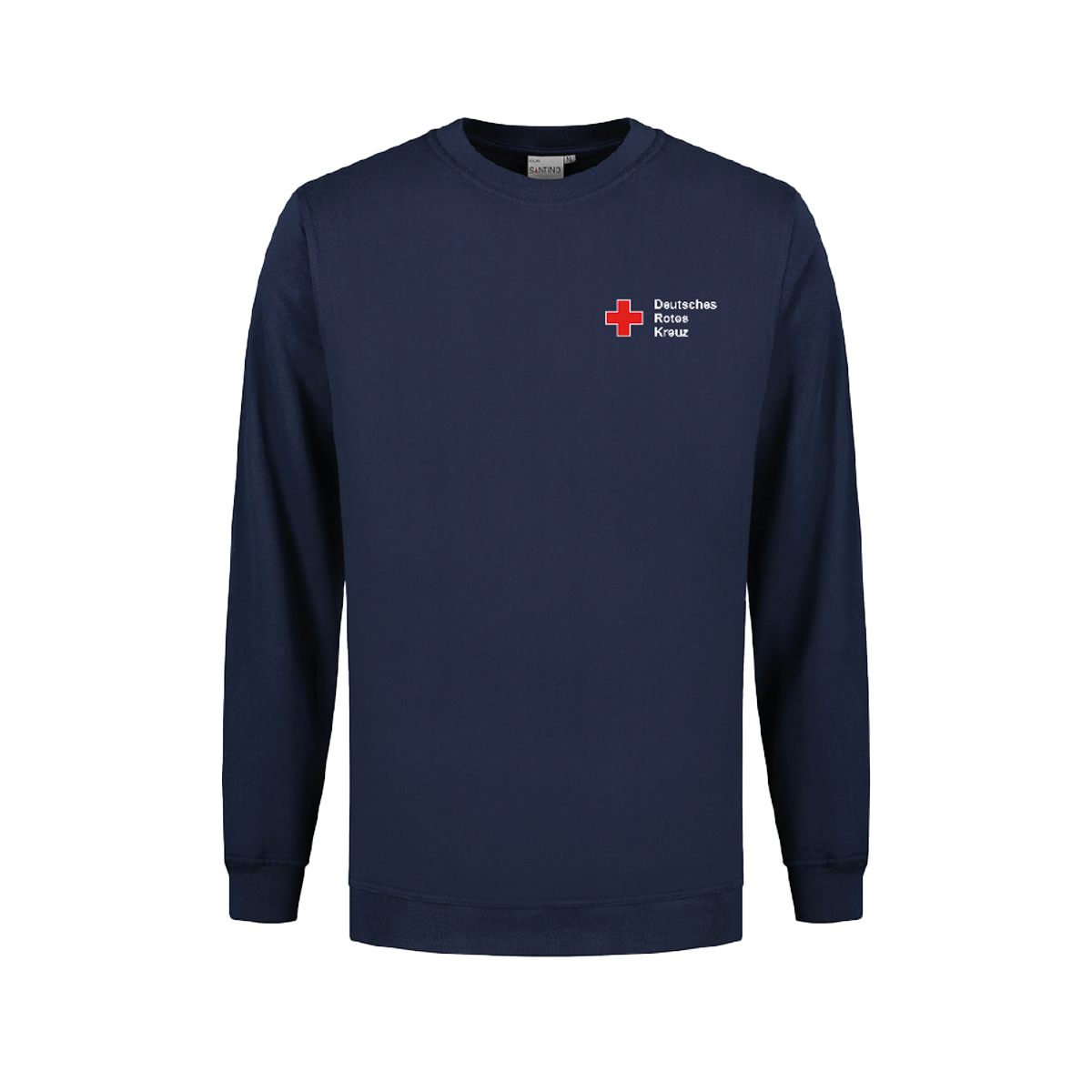 Langarmshirt, Rundhals, Navyblau, Logo-Aufnäher, Rotes Kreuz