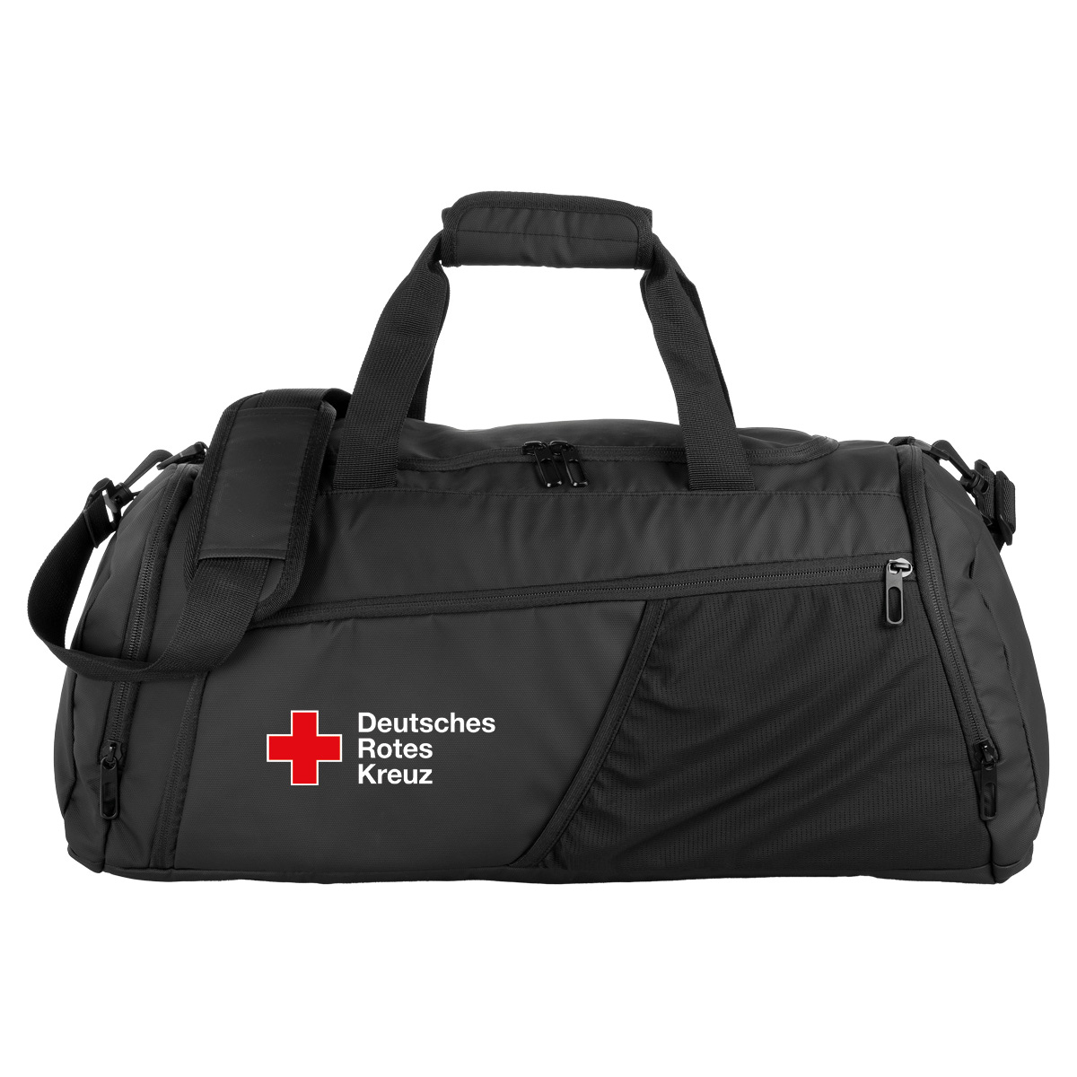 Reisetasche, Sporttasche, Nylon, schwarz, Rotes Kreuz Logo