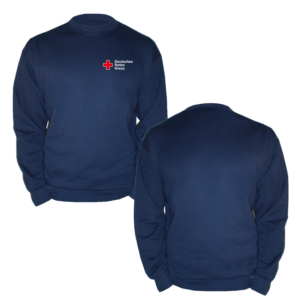 Sweatshirt navy mit Druck Kompaktlogo und Zusatzzeile hinten