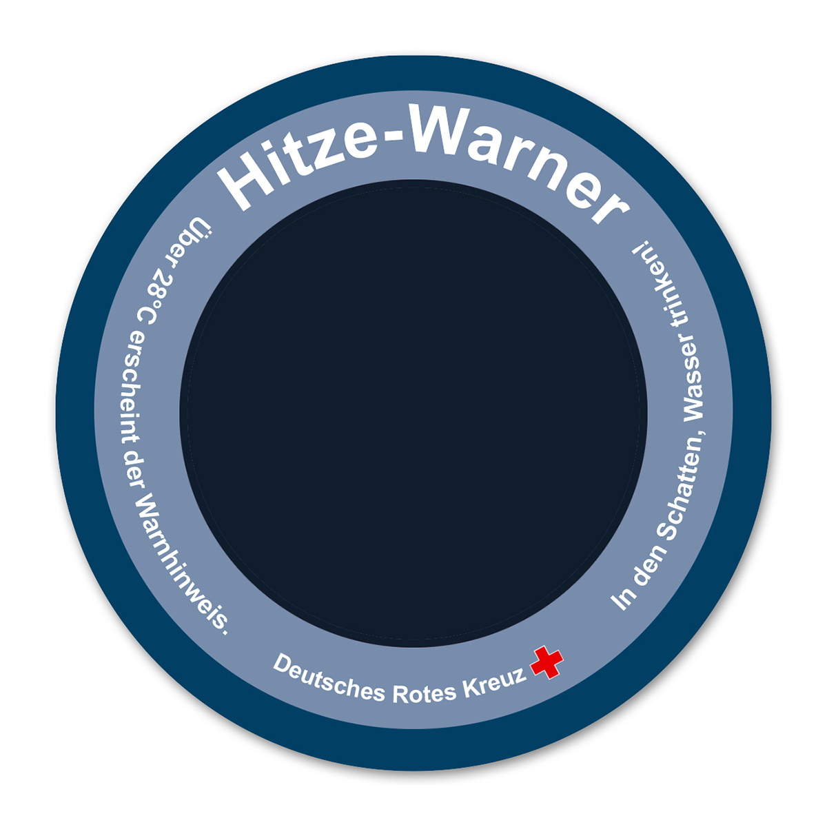 runder Abzeichen, Hinweis-Logo, Deutsches Rotes Kreuz, Warnhinweis, Wasser-tauglich