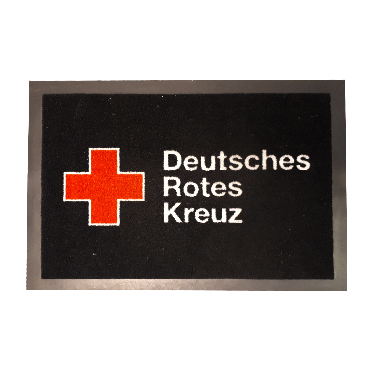 Fußmatte mit DRK-Kompaktlogo, Maße: 39 x 58 cm Fußmatte mit DRK-Kompaktlogo, Maße: 39 x 58 cm