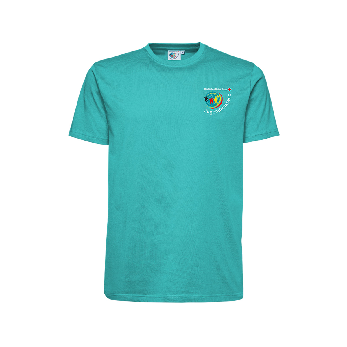 JRK-T-Shirt petrol mit Druck: JRK-Logo vorne