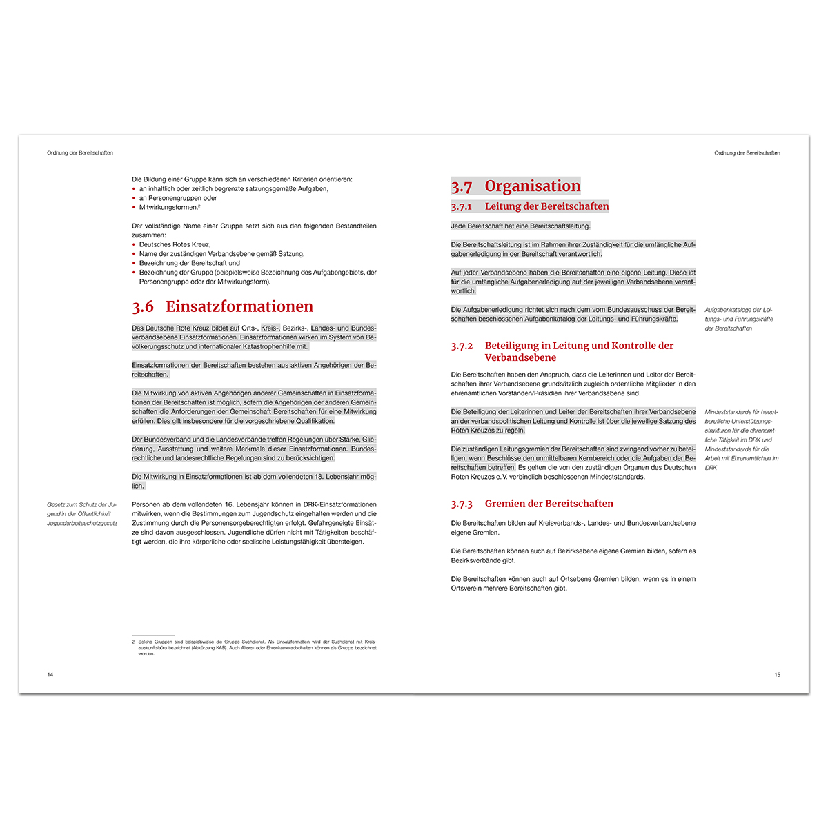 Ordnung der Bereitschaften mit VE = 10 Stück