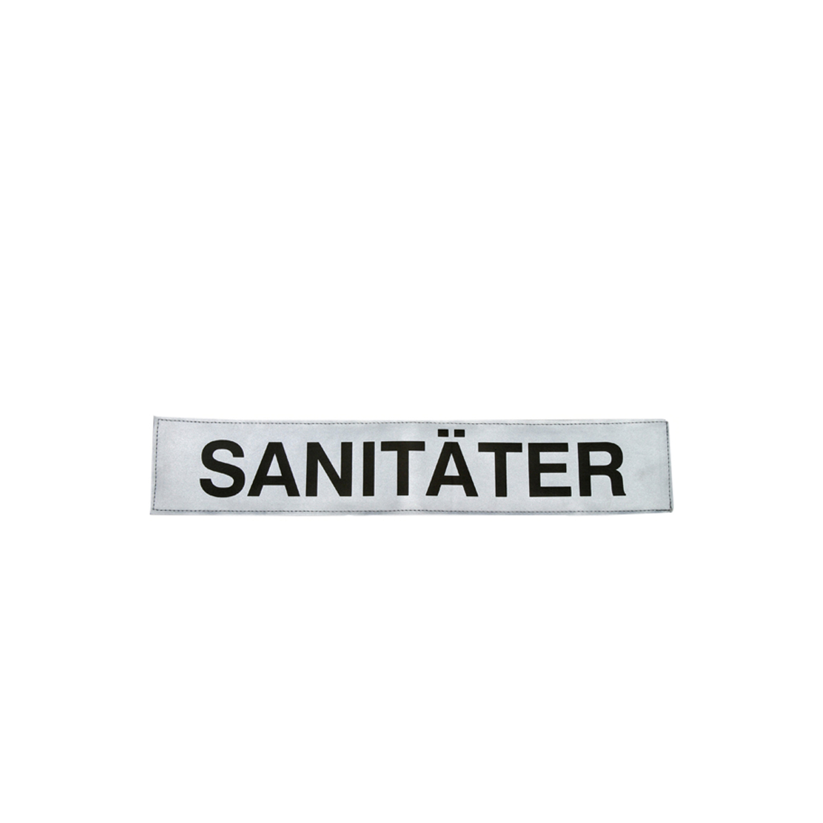 Reflektierendes Rückenschild, silber, mit Klett, SANITÄTER