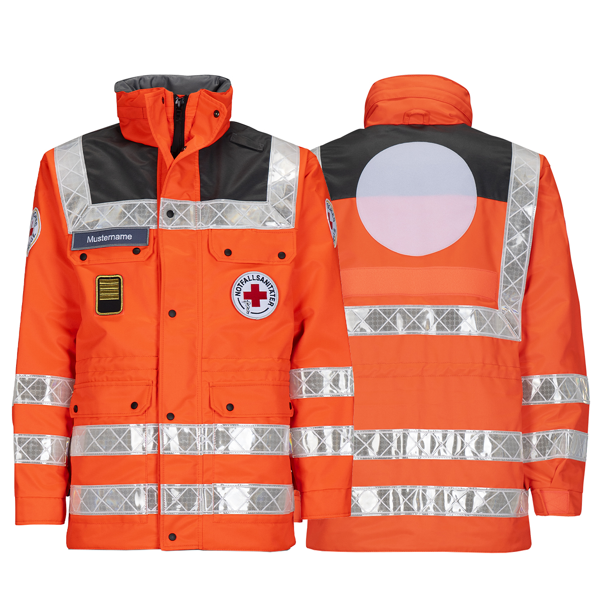 Einsatzjacke DRK 2012 plus mit Klettflausch zum Wechsel des Rückenschildes Bekleidung, Mantel, Jacke, Weste, Rettungsweste