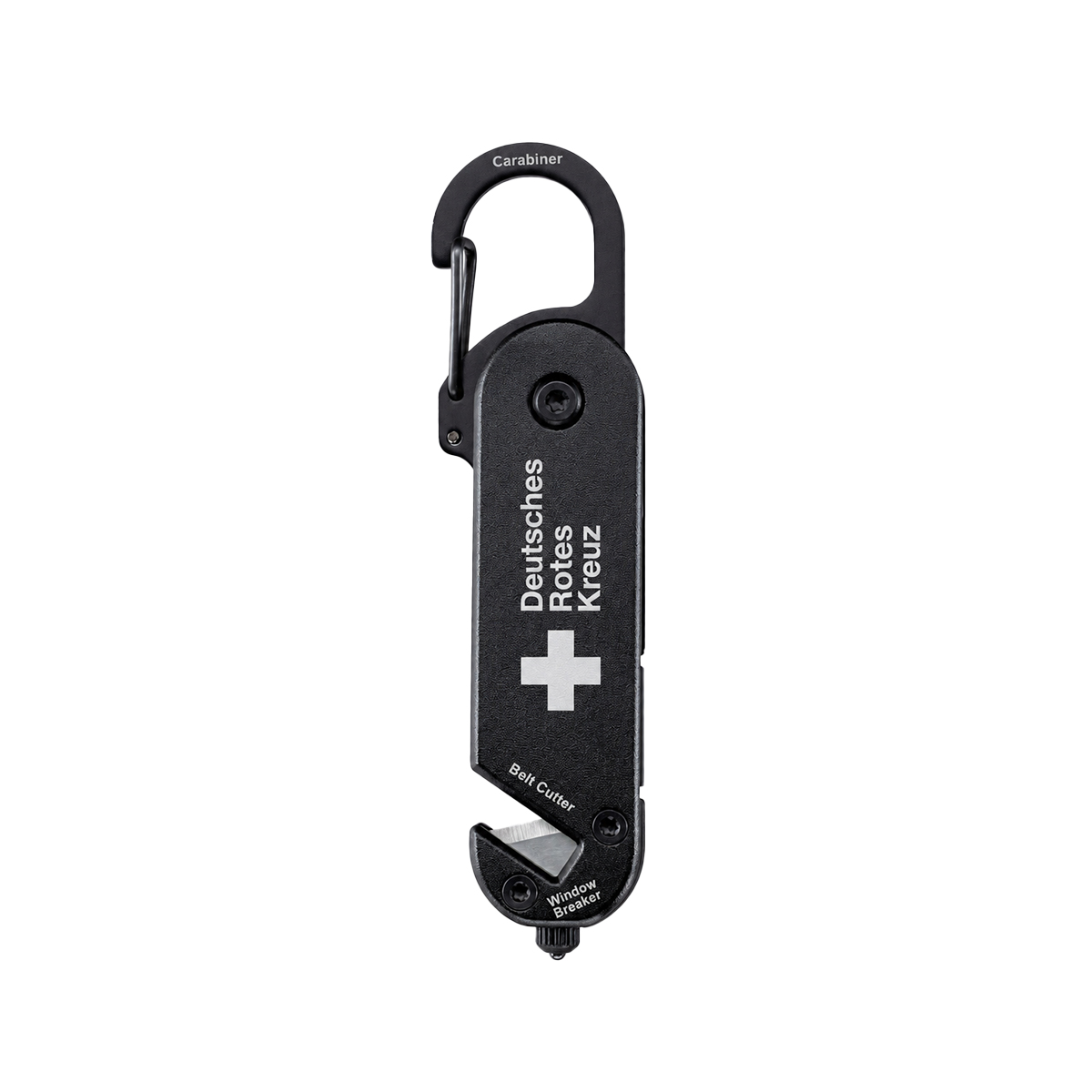 Karabiner, Multifunktionales Werkzeug, Gürteltschneider, Fensterbrecher, Deutsches Rotes Kreuz