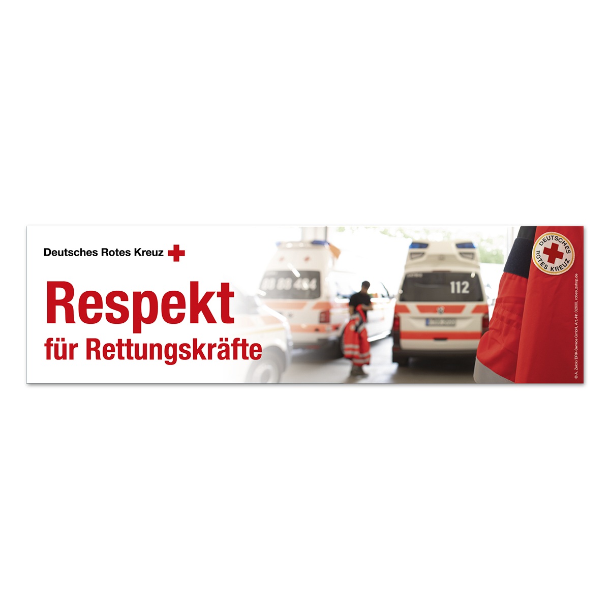 Aufkleber Respekt für Rettungskräfte, VE = 10 Stück Aufkleber Respekt für Rettungskräfte mit VE = 10 Stück