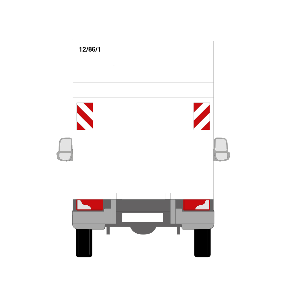 Funkrufnr. Kleintransp./LKW schwarz für Heck