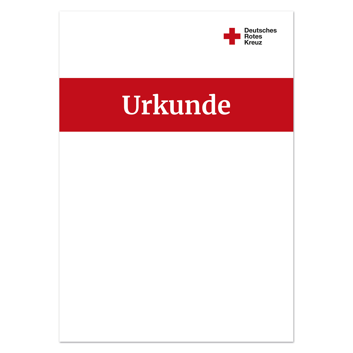 Urkunde blanko mit VE = 10 Stück