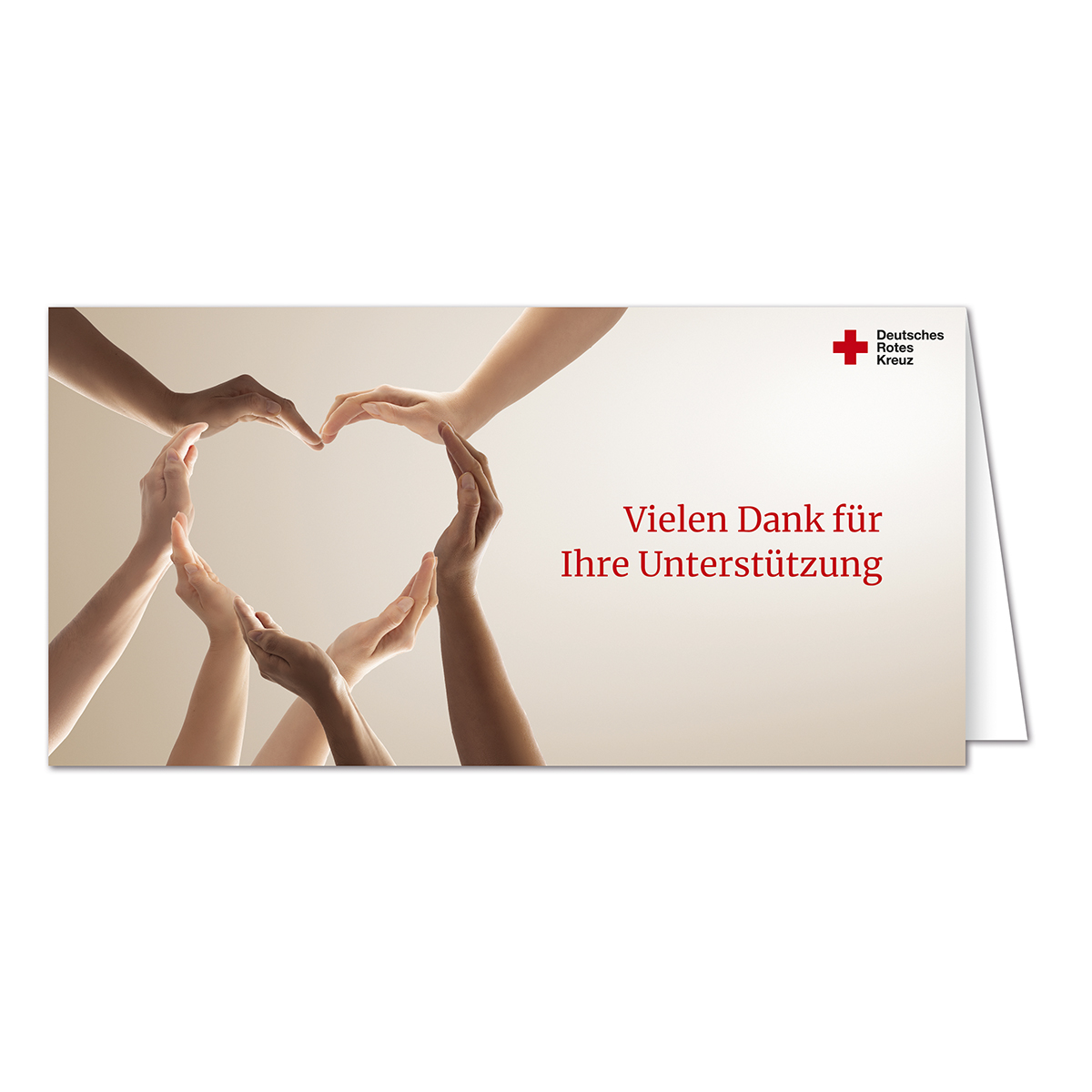 Dankeskarte Motiv Hände, VE = 10 Stück Logo, Symbol, Erwachsener, Person, Frau