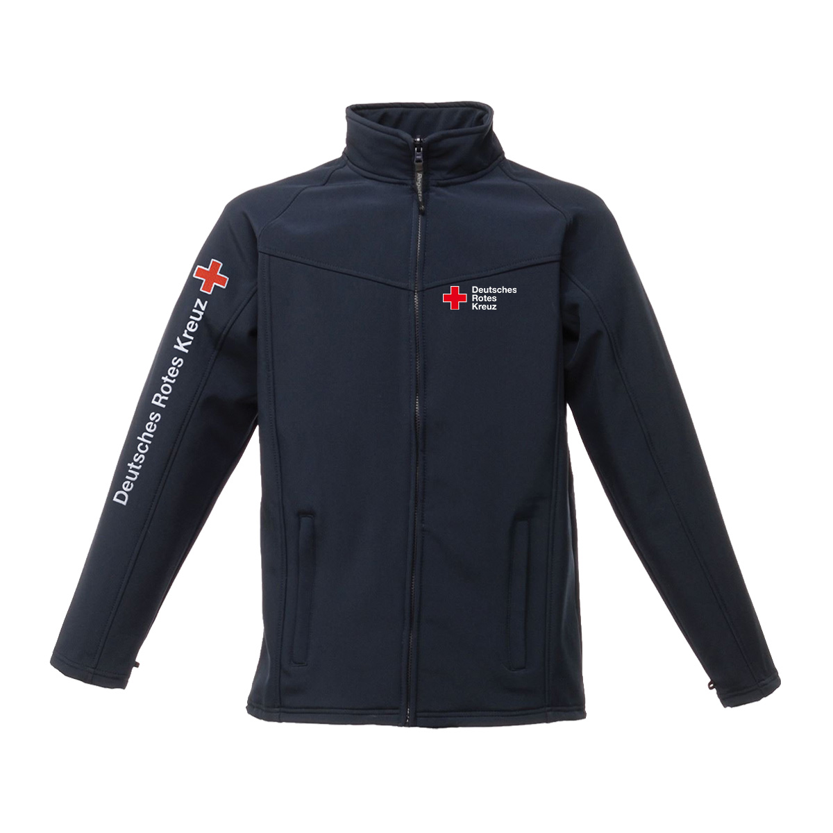 Softshelljacke Ärmelstick, navy, mit Zusatzzeile vorn