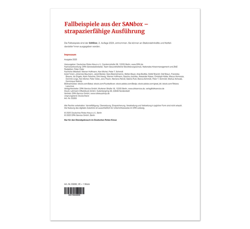 SANbox Lehrunterlage und Zubehör Sanitätsausbildung